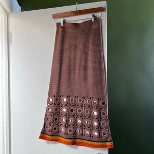 Wales Bonner crochet midi skirt